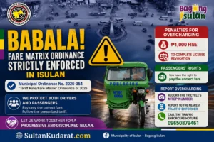 Isulan Enforces Fare Matrix Ordinance