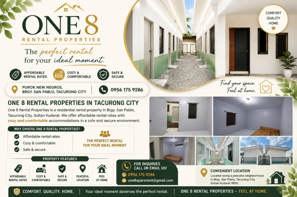 One 8 Rental Properties in Tacurong City