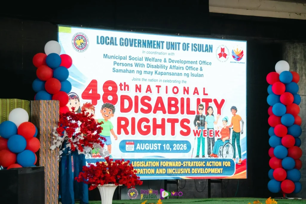 Official 48th National Disability Rights Week banner at Isulan Municipal Gymnasium August 10 2026