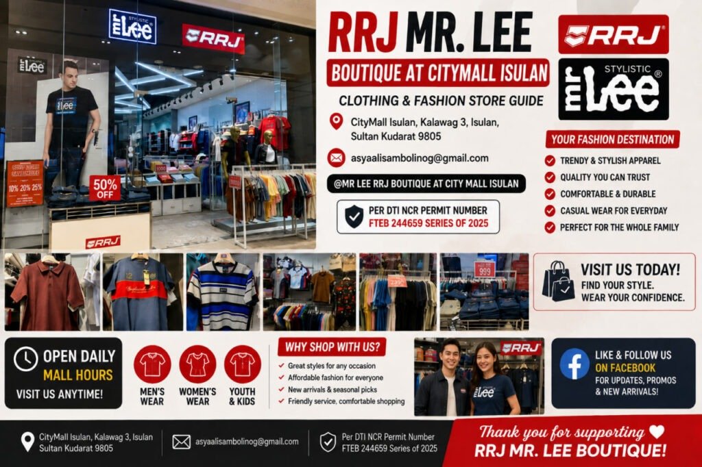 RRJ Mr. Lee Boutique at CityMall Isulan