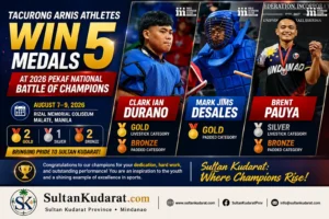 Tacurong Arnis athletes win five medals