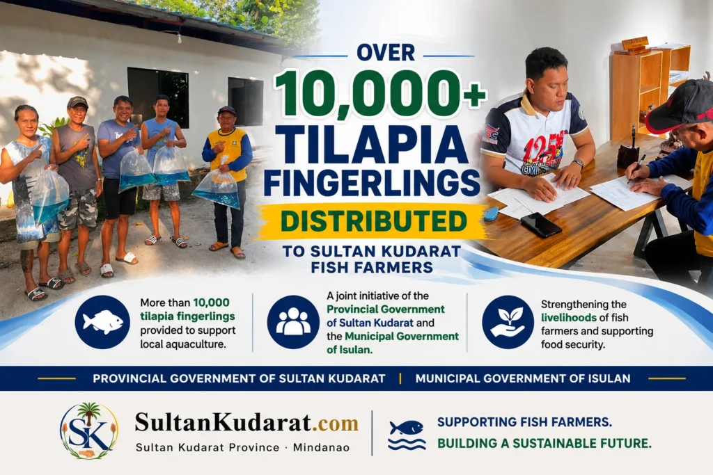 Tilapia Fingerlings Distributed to Sultan Kudarat Fish Farmers